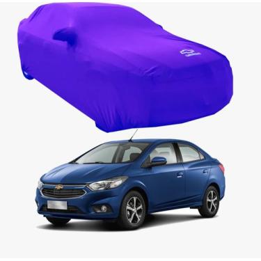 Imagem de Capa de Carro Chevrolet Prisma Lycra Premium - Cadilhe Capas, Azul Roy