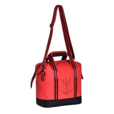Imagem de Bolsa Térmica Cooler Flamengo Viagem Passeio Oficial Adulto, Vermelho