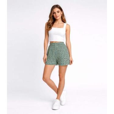 Imagem de Short Feminino Com Elástico No Cós Infinita Cor Verde, G, Verde