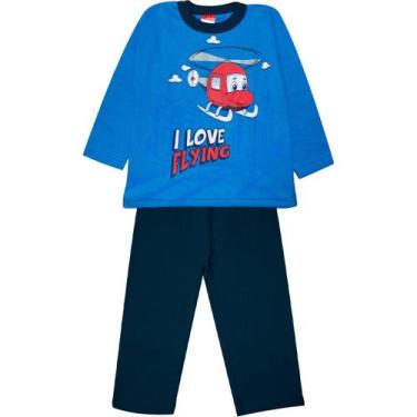 Imagem de Conjunto De Camiseta Moletom Infantil Menino Forrada Inverno - ANJO DA