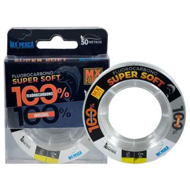 Imagem de Linha Pesca MX Force Fluorocarbono Super Soft 50m Transparente 0.47mm 