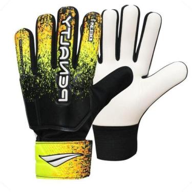 Imagem de Luva De Goleiro Penalty Campo Delta 1 XXIII, Preto, Amarelo, 9