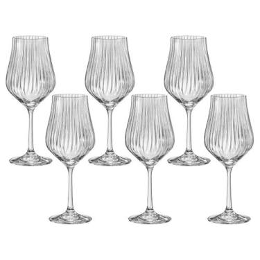 Imagem de Taça de Cristal Bohemia 450 ml Tulipa Optic 6 Peças - Bohemia Crystal