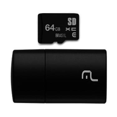 Imagem de Pen Drive 2 em 1 Multilaser Leitor USB + Cartão de Memória Classe 10 -