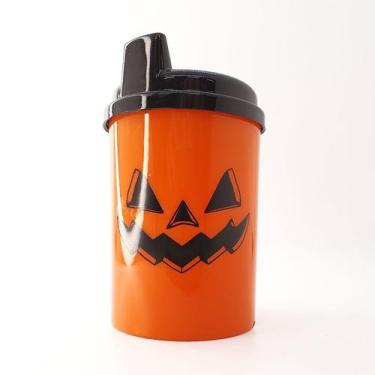Imagem de Copo Infantil Anti-Vazamento 240 mL - Abóbora de Halloween - Laranja e