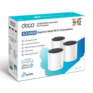 Imagem de Roteador Wi-Fi Mesh TP-Link Deco X55 AX3000 Kit 3 Unidades