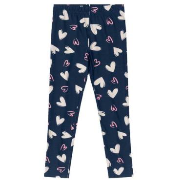 Imagem de Calça legging infantil menina brandili, Marinho, Coração, 6