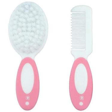 Imagem de Kit Escova E Pente Para Bebe Pimpolho Rosa