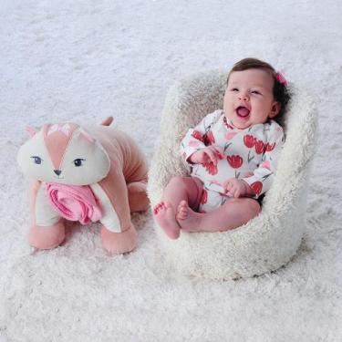 Imagem de Pelúcia Travesseiro com Manta Esquilo para Bebê Feminino - Pimpolho