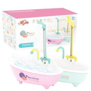Imagem de Brinquedo Infantil Banho Banheira com Chuveiro Funciona - Mjn
