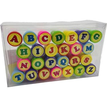 Imagem de Carimbo Pedagógico Infantil Toy Mix Pequeno Ergonômico com Tinta Atóxica e Design Lúdico