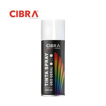 Imagem de Tinta Spray Branco Fosco Uso Geral Premium Cibra 400ml Secagem Rápida 