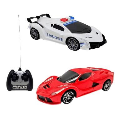 Imagem de Carrinho de Controle Remoto Escala 1:16 Design Detalhado Branco Ferrari