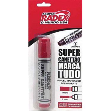 Imagem de Pincel Marcador Permanente Super Canetao 17Mm Vermelho - RADEX