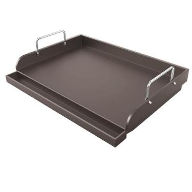 Imagem de Chapa Uniflasy 43 x 33 cm de Metal com Superfície Lisa para Grelha