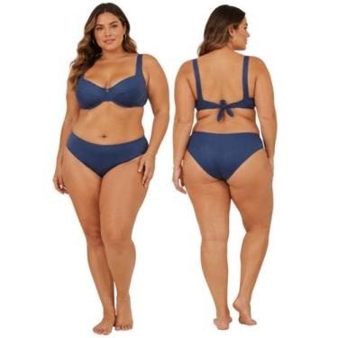 Imagem de Biquíni Feminino Plus Size Canelado Aro Sem Bojo Calcinha Fio Duplo As