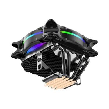 Imagem de Cooler De Ar Para CPU Intel AMD 3Pin/4Pin ARGB Com 4 Tubos De Calor Pa