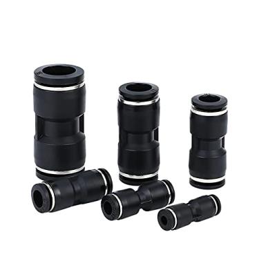 Imagem de 1. 0 PCS PU/PG Conector Quick Preto 4 6 8 10 12 14 Conector pneumático de 16mm e conector de tubulação de ar YYDFPIIA (Color : 12mm to 12mm)
