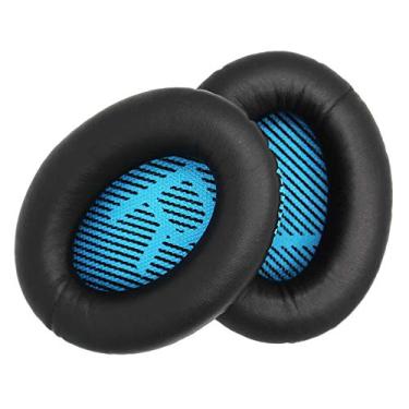 Imagem de Kiboule Almofadas de ouvido de substituição Almofadas de ouvido para Bose QuietComfort QC15 QC25 QC35 Fones de ouvido sobre a orelha Almofada de ouvido Material de proteína, 1 par