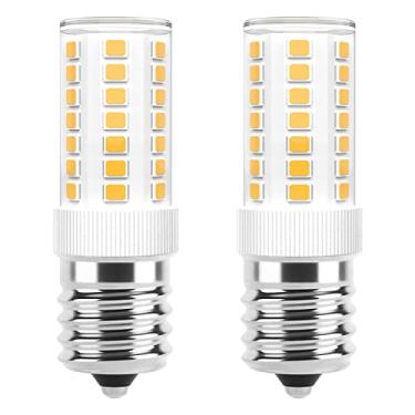 Imagem de Lâmpadas LED E17 reguláveis de 5 W sobre fogão de micro-ondas equivalente a 125 V 40 W, branco quente 3000 K, adequado para micro-ondas Whirlpool Maytag GE Kenmore LG, substitui 8206232A 1890433