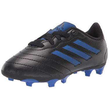 Imagem de adidas Goletto VIII Firm Ground Soccer Shoe, Core Black/Royal Blue/Core Black, 1 US Unisex Little Kid