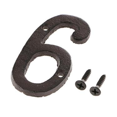 Imagem de Baoblaze licencia de de Número de 1 Peça 2 Parafusos PCS para Endereço Residencial , Número 6