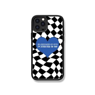 Imagem de Capa de silicone xadrez de coração para iPhone 13 11 12 Pro Max 7 8 Plus X XS XR SE 2020 Capa antiderrapante em forma de coração, azul, para iPhone 7Plus/8Plus