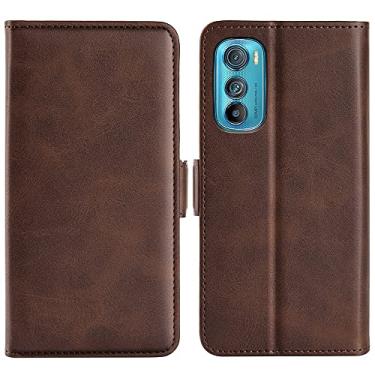 Imagem de HONGYAN Capa de telefone Para Motorola Moto Edge 30 5g Caixa de telefone de couro de flip de flip de flip de flip de carro Capa protetora