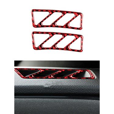 Imagem de JEZOE Adesivos de fibra de carbono vermelho acessórios decorativos interiores do carro, para Chevrolet Camaro 2010 2011 2012 2013 2014 2015 estilo do carro