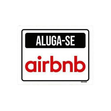 Imagem de Placa Sinalização - Aluga-Se Airbnb 27X35 - Sinalizo