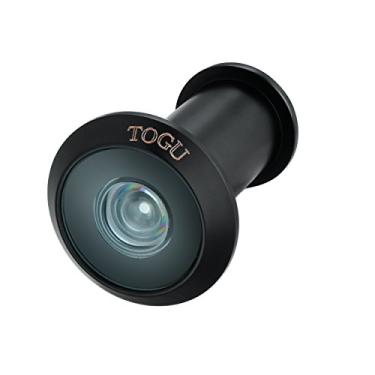 Imagem de TOGU TG3016NG-SN UL Lente de vidro HD de latão sólido com visor de porta de 220 graus para portas de 4,5 a 6,3 cm, acabamento em níquel acetinado/níquel escovado, Deluxe, Black