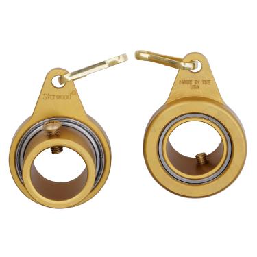 Imagem de Anel giratório/giratório Stanwood Wind Sculpture antiembaraço, girador de alumínio anodizado com rolamento de aço inoxidável - 2,5 cm, pacote com 2 - feito com orgulho nos EUA