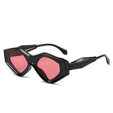 Imagem de Óculos de sol triângulo olho de gato borboleta óculos de sol feminino rosto pequeno personalizado tendência, 3, tamanho único