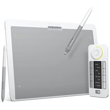 Imagem de XENCELABS Tablet De Desenho Médio Gráficos De Computador Com 40 Teclas Rápidas Personalizáveis, Com Caneta Ultrafina 12", 2 Canetas Sem Bateria Pressão De 8192 Níveis A Win/Mac/Linux Nebula Branco