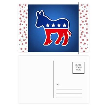 Imagem de Emblema de burro americano, festa democrática, Natal, flor, celebração, cartão postal de correspondência de bênção
