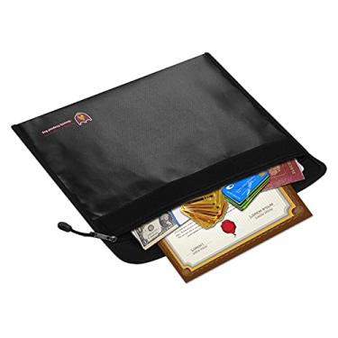 Imagem de LUGU À Prova de Fogo Documento Saco de Revestido Resistente Ao Fogo Pasta De Arquivo De Dinheiro Titular izador de zenamento Seguro pa o Office Home Banco de Cartões de Passaporte