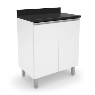 Imagem de Balcão de Cozinha com Tampo Top Class 2 Portas Branco