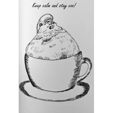 Imagem de | Keep calm and stay coo | Mindfulness journal: pigeon journal | 15,24 x 23,86 cm | 120 páginas com instruções de escrita | desenho minimalista pomba de pombo | diário | diário | diário de pássaros | boho | caderno| pombo em um copo