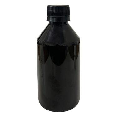 Imagem de Frasco PET 250ml C/Tampa Lacre (10 Peças) (Âmbar C/Preto)