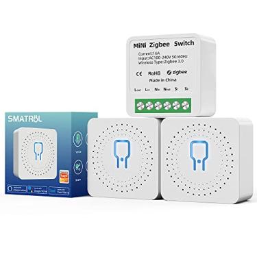 Imagem de Módulo Automação Inteligente, 3 PCS 16A Mini Interruptor inteligente Zigbee, Módulo de Interruptor Interno diy suporta 2 vias de controle, Compatvel com Alexa/Google Home.