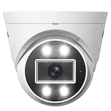 Imagem de Câmera POE de 5MP com visão noturna colorida, detecção humana/facial/movimento e áudio bidirecional, cabo Ethernet único para alimentação e rede simultâneas, adequado para vários cenários