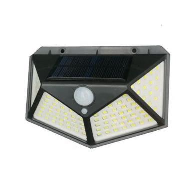 Imagem de Luminária Energia Solar Parede 100 Led Sensor Presença 3 Funções Lampa