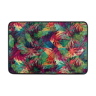 Imagem de Capacho colorido para o verão My Daily Tropical Rainforest da ALAZA 39 x 60 cm, sala de estar, quarto, cozinha, banheiro, tapete impresso, exclusivo, leve