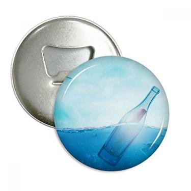 Imagem de Abridor de garrafas de vidro do oceano, emblema multifuncional com emblema