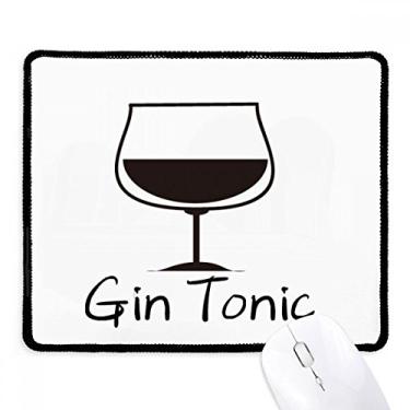 Imagem de Bloco de mouse pad para coquetel Gin Tonic com borda costurada e borracha para jogos