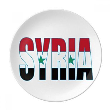 Imagem de Placa de nome da bandeira da Ásia decorativa de porcelana salver louça de jantar