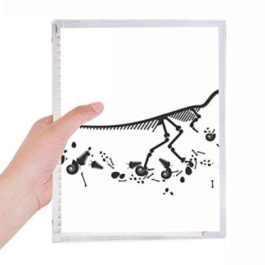 Imagem de Caderno de folhas soltas com estampa de ossos de dinossauro, agenda recarregável