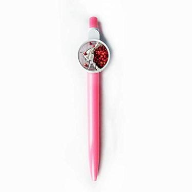 Imagem de Caneta retrátil azul com ponta rollerball e frutas vermelhas temperadas para fotografia de cerejeira