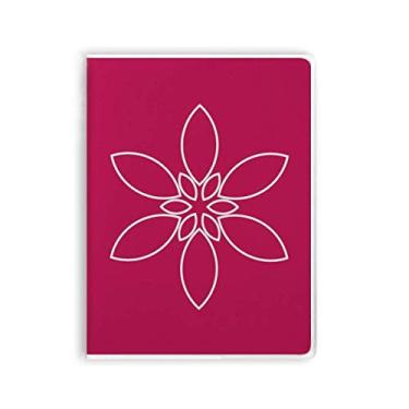 Imagem de Caderno de pétalas de flores com estampa de flor, capa de goma