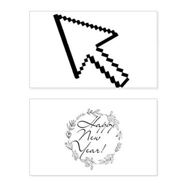 Imagem de Mouse de computador flecha Pixel Ano Novo Festival Cartão felicitações Bless Mensagem presente